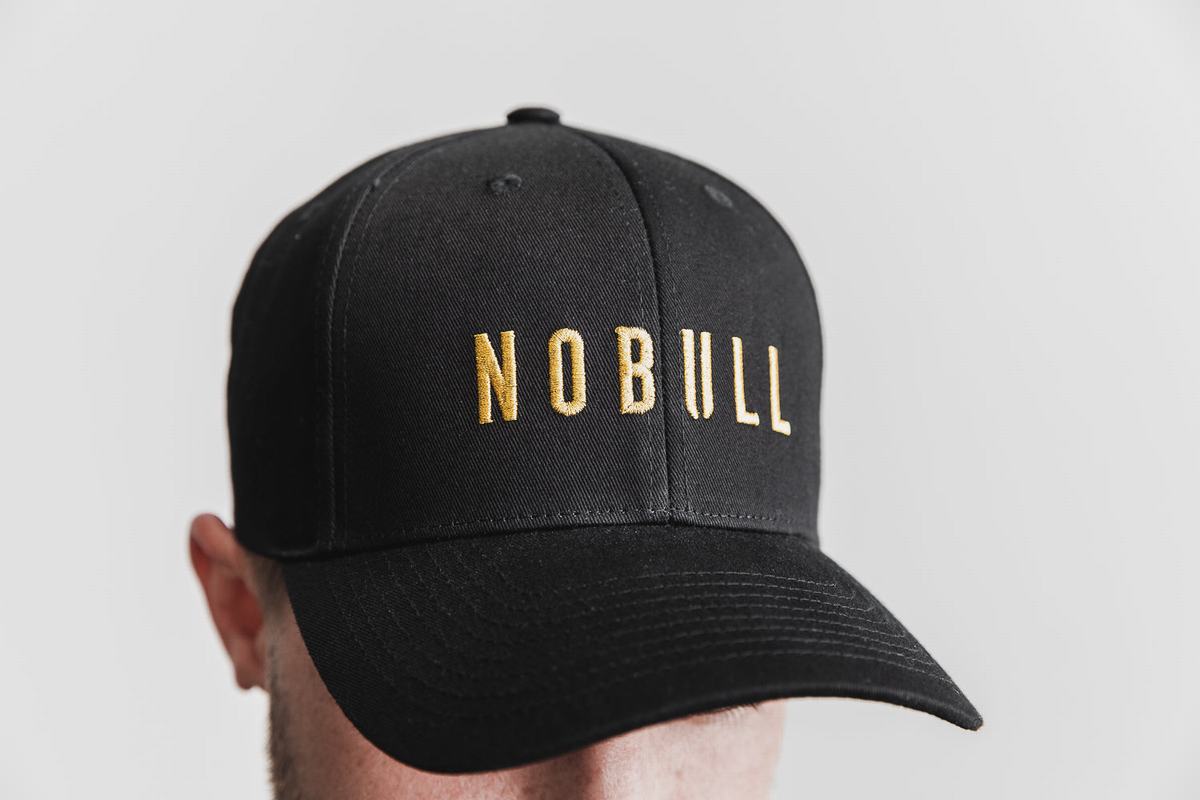 Nobull Classic Pride Men's Hats Black Gold | Australia (FZ4276)